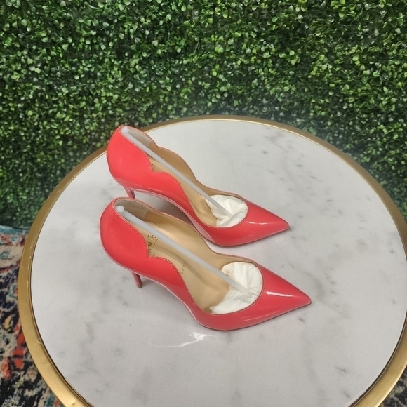Christian Louboutin Hot Chick 100 Patent Leather Pumps CL Red Bottoms - Picture 5 of 14